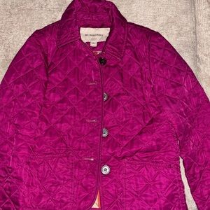 Burberry Girl’s Quilted Puffer Jacket - Fuchsia